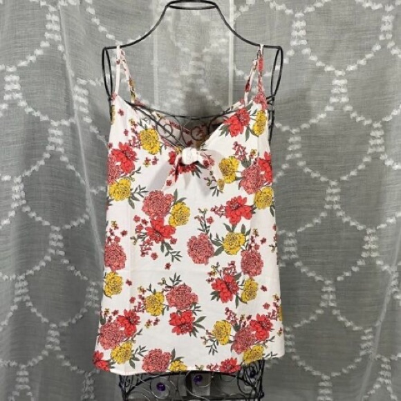 LOFT Tops - Loft by Ann Taylor Floral Knotted Cami